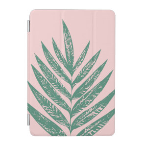 Botanical Nature Tropical Illustration Pink Green iPad Mini Cover