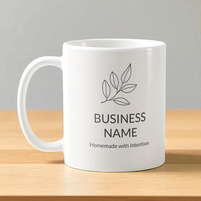 Botanical Neutral Minimalist Small Business  Coffee Mug (Creator Uploaded)