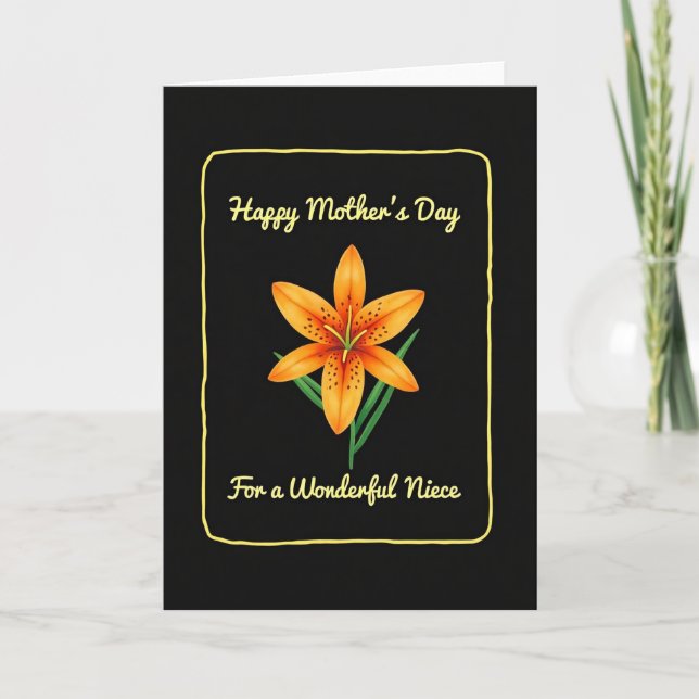 Botanical Niece Day Card (Front)