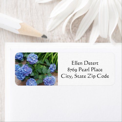 Botanical Nikko Blue Hydrangea  Label