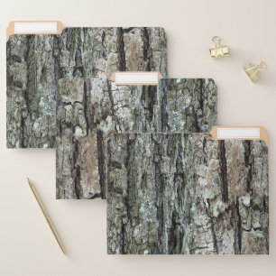 Botanical Old Pine Tree Bark Photo File Folder
