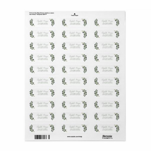 Botanical Olive Branch Address Label Zazzle