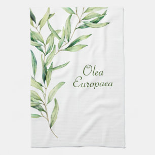 Botanical Olive Branch Foliage Kitchen Towel