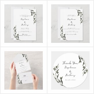 Botanical Olive Branch Italian Wedding