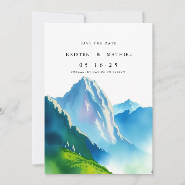 Botanical Online Mountain Save The Date (Front)