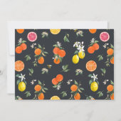 Botanical Orange and Lemon Garland Bridal Shower Invitation (Back)