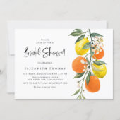 Botanical Orange and Lemon Garland Bridal Shower Invitation (Front)