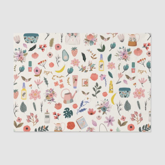 Botanical Organic Beauty Nature Pattern   Tissue Paper (Front)