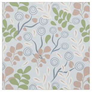 Botanical organic shapes fabric