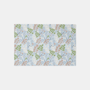 Botanical organic shapes outdoor rug
