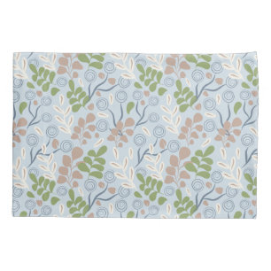Botanical organic shapes pillow case