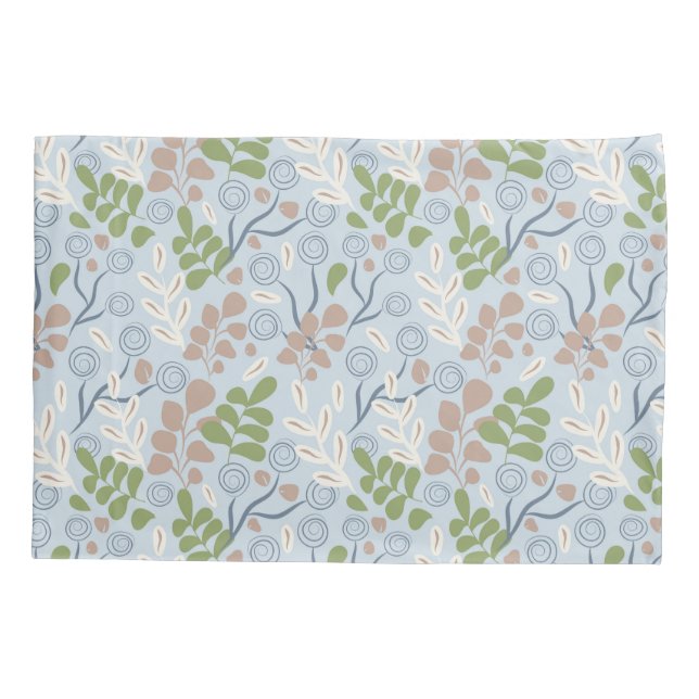 Botanical organic shapes pillow case (Back)