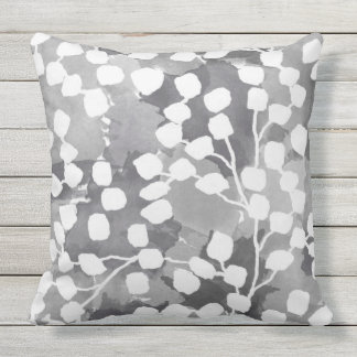Botanical Outdoor Pillow - Gray