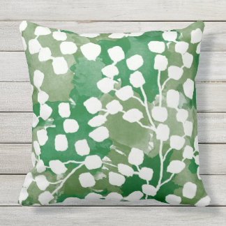 Botanical Outdoor Pillow, Green Pillow