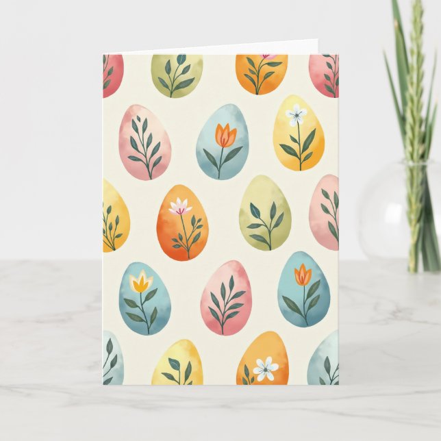 Botanical Ovals Springtime Card (Front)