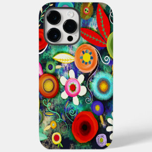 Botanical painted art iPhone 14 pro max case