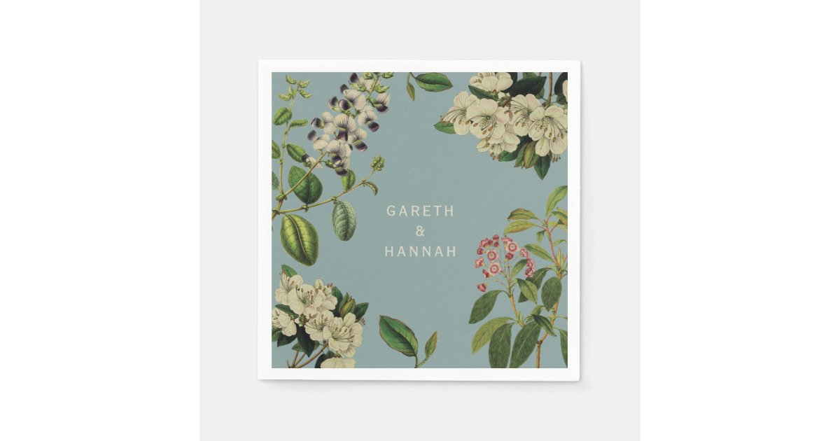 BOTANICALPAPER NAPKINDUCK EGG BLUE PAPER NAPKINS Zazzle