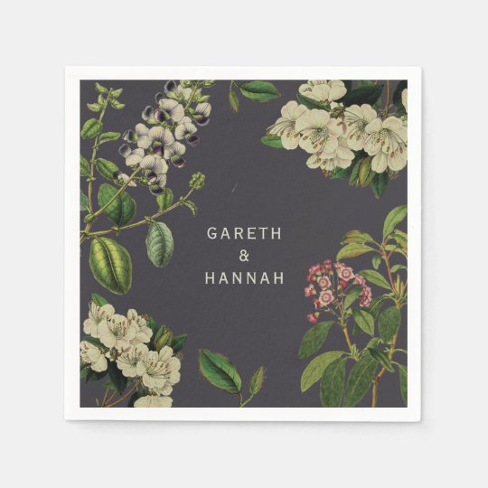BOTANICALPAPER NAPKINGREY PAPER NAPKINS