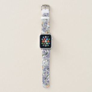 Botanical pastel colors wildflower summer floral apple watch band