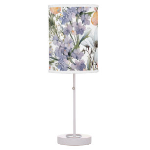 Botanical pastel colors wildflower summer floral table lamp