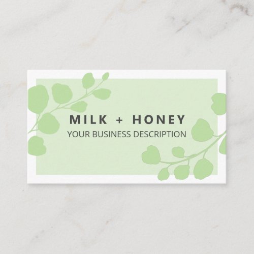 Botanical Pastel Green Soap And Candle Business Card