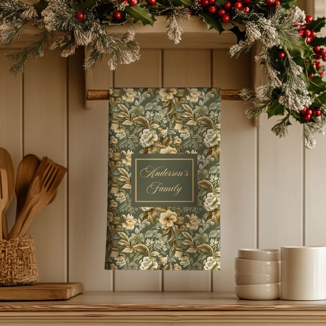 Botanical Pastel Look Personalized Modern Towel  (Botanical Pastel Look Personalized Modern Towel )