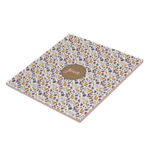 Botanical Pattern Customize Ceramic Tile