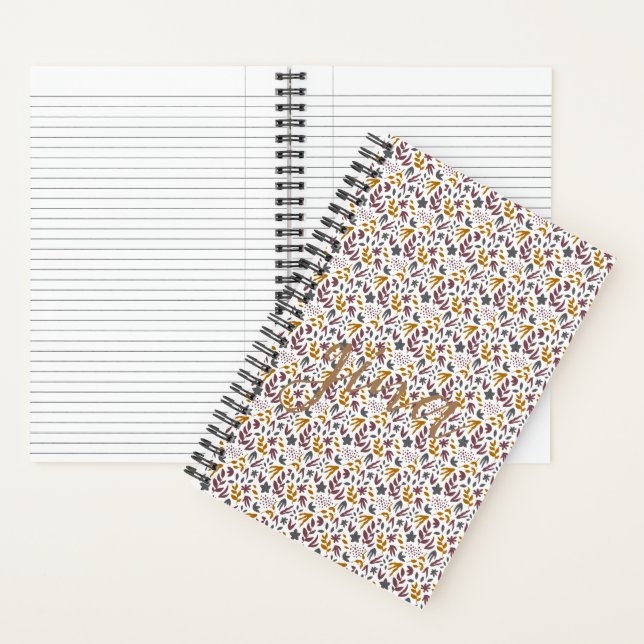 Botanical Pattern Customize Notebook (Inside)