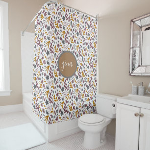 Botanical Pattern Customize Shower Curtain