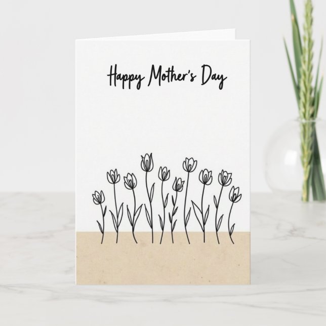 Botanical Pattern Family Love Card (Front)