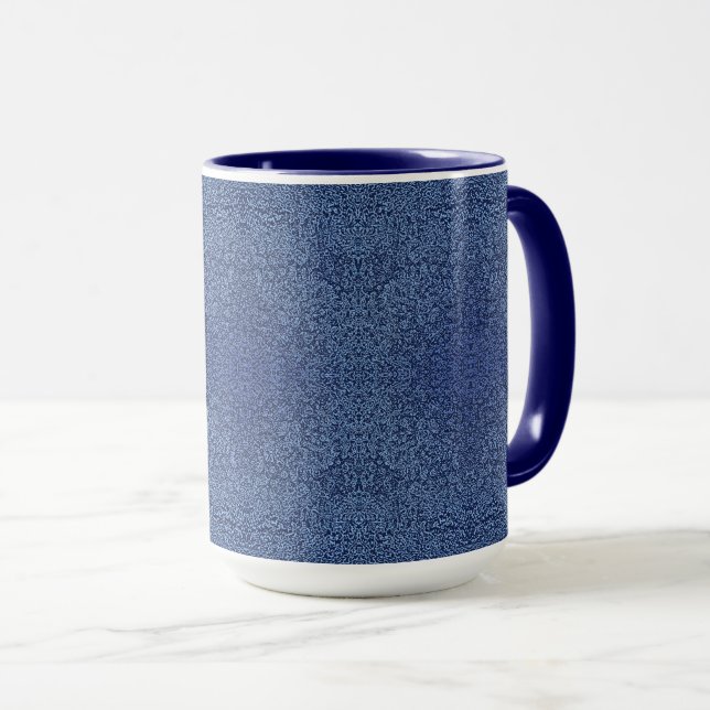 Botanical Pattern in Blue 2 Mug (Front Right)