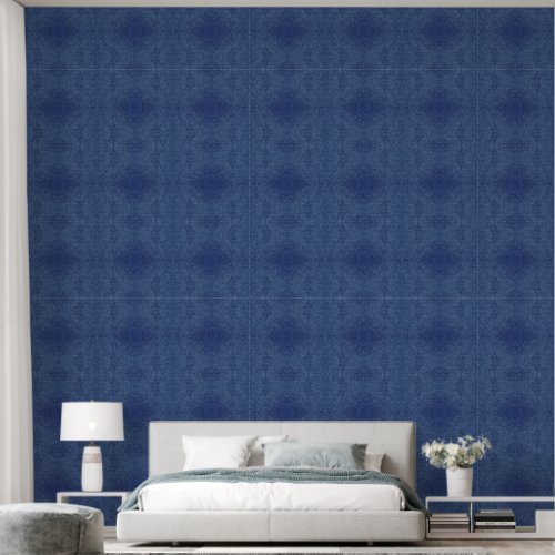 Botanical Pattern in Blue 2 Wallpaper