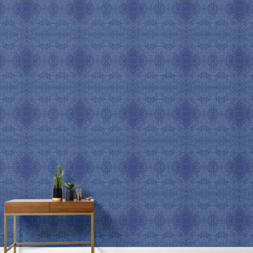 Botanical Pattern in Blue 2 Wallpaper