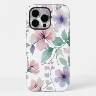 Botanical Pattern, Pastel Color iPhone 16 Pro Max Case