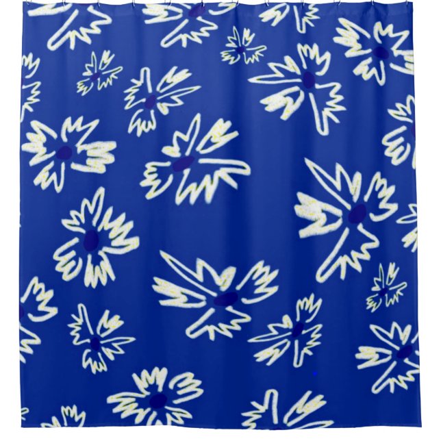 botanical pattern shower curtain (Front)