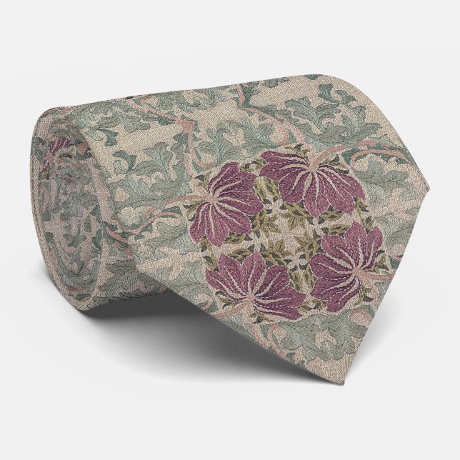 Botanical Pattern - William Morris Neck Tie (Rolled)