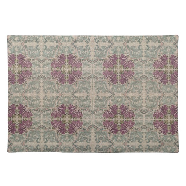 Botanical Pattern - William Morris Vintage Cloth Placemat (Front)