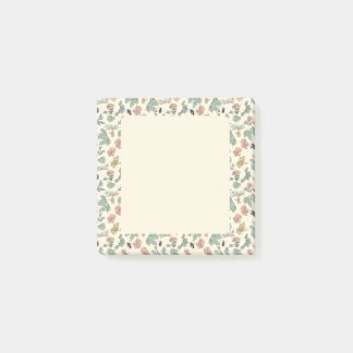  Botanical Pattern with Butterflies and Beetles Post-it Notes