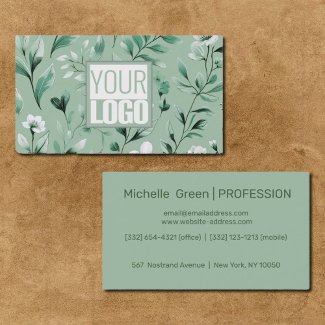 botanical pattern  with  your  logo