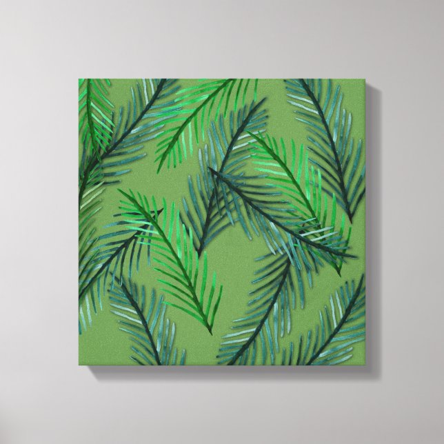 Botanical Pattern  Wrapped Canvas Print (Front)