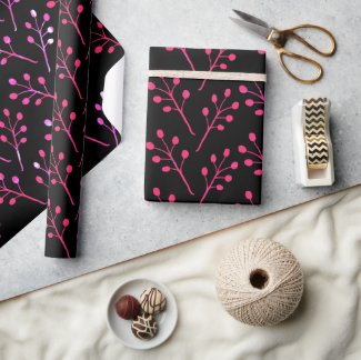 Botanical pattern  wrapping paper