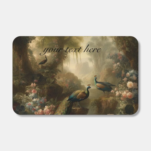 Botanical: peacocks in English garden customizable Matchboxes (Front)