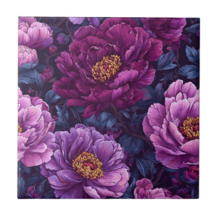 Botanical Peonies Ceramic Tiles For Bathroom Floo