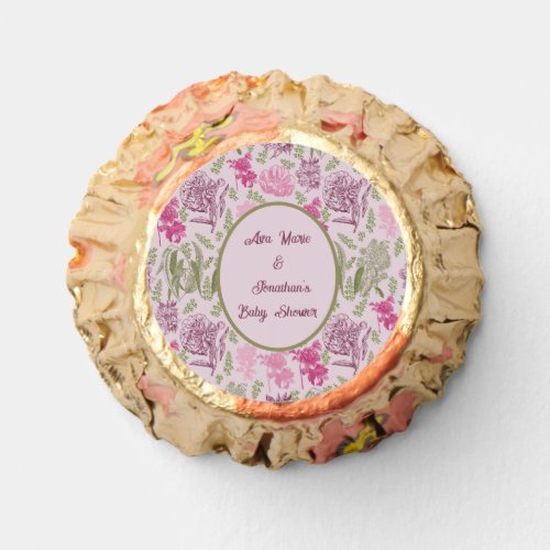 Botanical Peony Eucalyptus Girl Baby Shower  Reeses Peanut Butter Cups