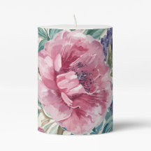 Botanical Peony Watercolor Lavender Blooms Floral