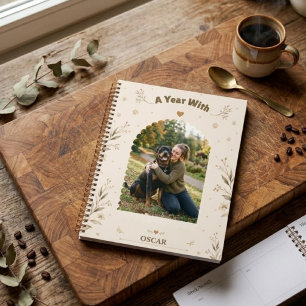 Botanical Personalized Dog Photo Easy Custom Planner