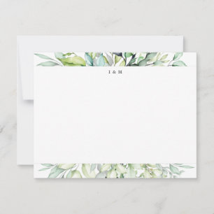 Botanical Personalized Monogram Stationery Note Card