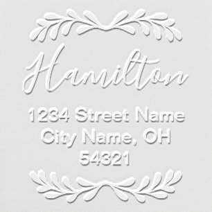 Botanical Personalized Return Address Embosser