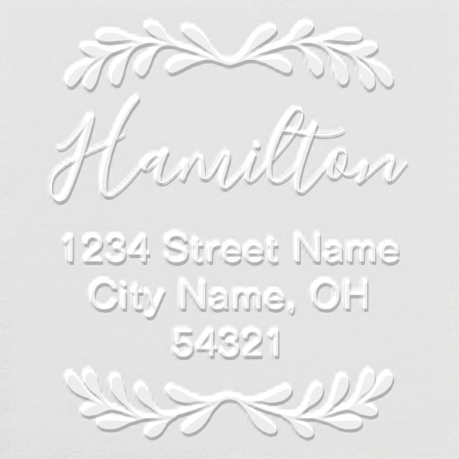 Botanical Personalized Return Address Embosser (Design)