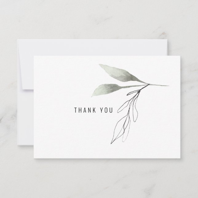  Botanical Personalized Script Name Thank You (Front)